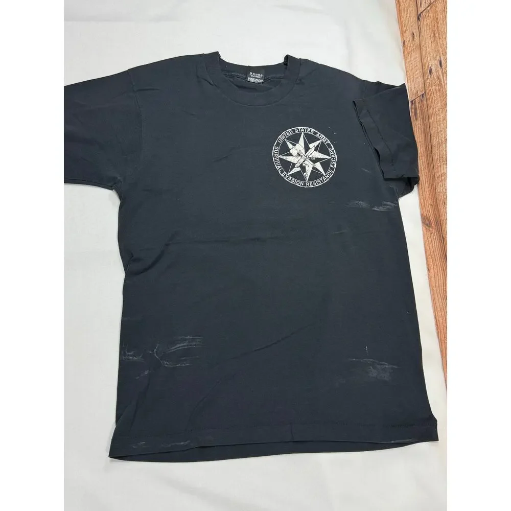 United States Army Seres Screen Stars Best Vintage Size Large Black Shirt